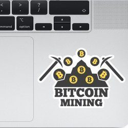Autocollant Bitcoin Minging - 1