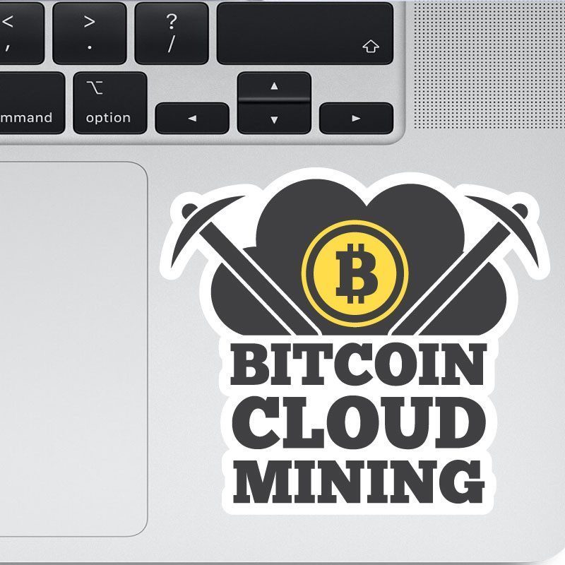 Autocollant Bitcoin Cloud Mining - 1