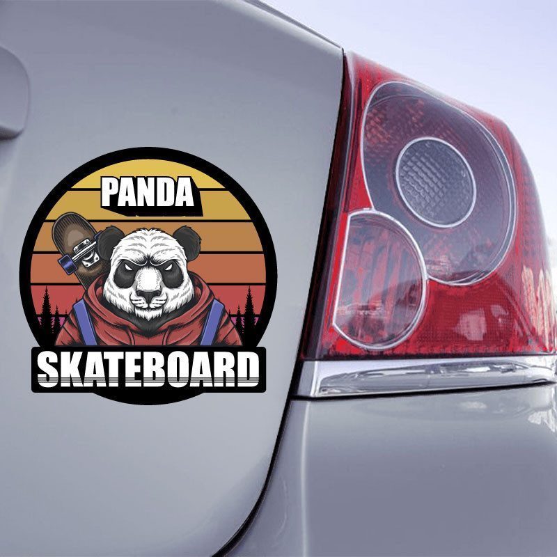 Autocollant Panda Skateboard - 1