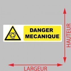 copy of Autocollant Signalisation Panneau Danger Entrainement Mécanique - 2