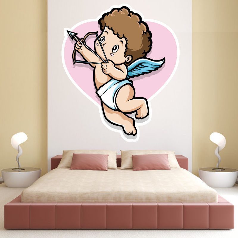 Sticker Cupidon Cœur - Autocollant Cupidon Cœur