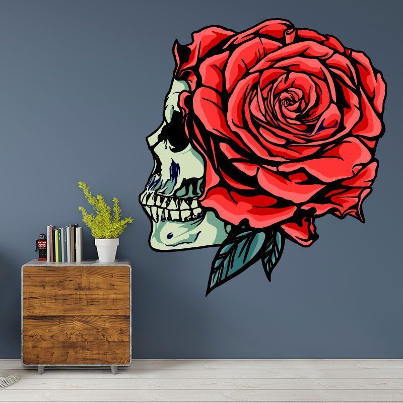 Autocollant Skull Flower - 1