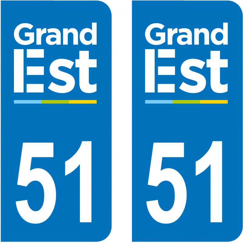 Autocollant Plaque 51 Marne Autocollant Plaque 51 Marne