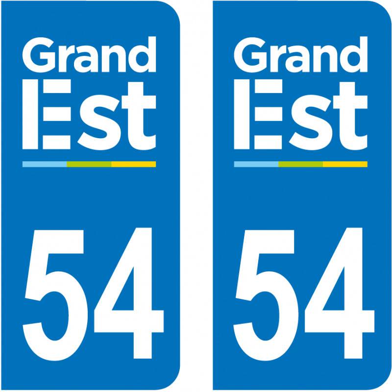 Autocollant Plaque 54 Meurthe et Moselle Autocollant Plaque 54 Meurthe et Moselle