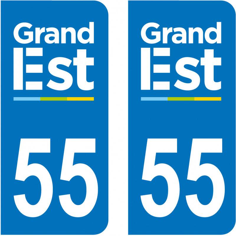 Autocollant Plaque 55 Meuse Autocollant Plaque 55 Meuse