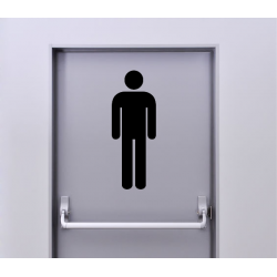 Autocollant Signalisation Panneau Pictogramme Toilette Homme - 1