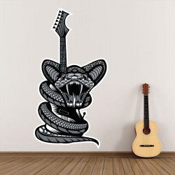 Autocollant Guitare Serpent - 1