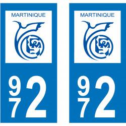 Sticker Plaque 972 Martinique