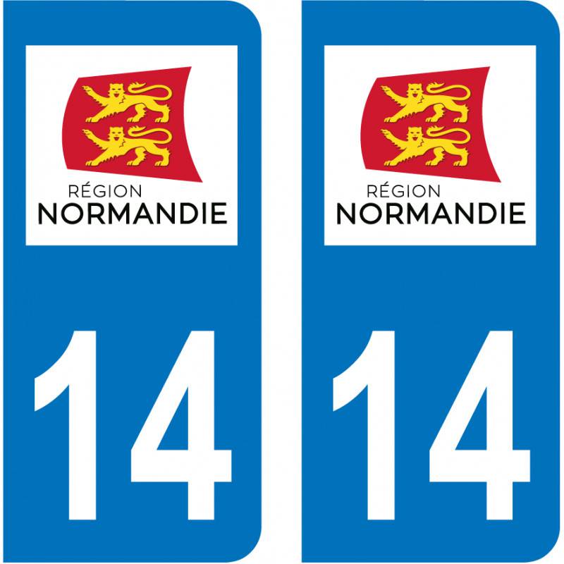 Autocollant Plaque 14 Calvados Autocollant Plaque 14 Calvados