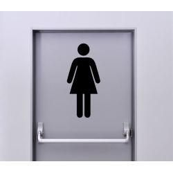 Autocollant Signalisation Panneau Pictogramme Toilette Femme - 1