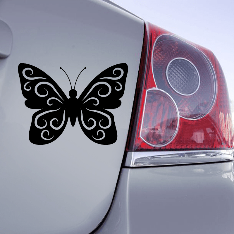Autocollant papillons et fleurs pour voiture - TenStickers