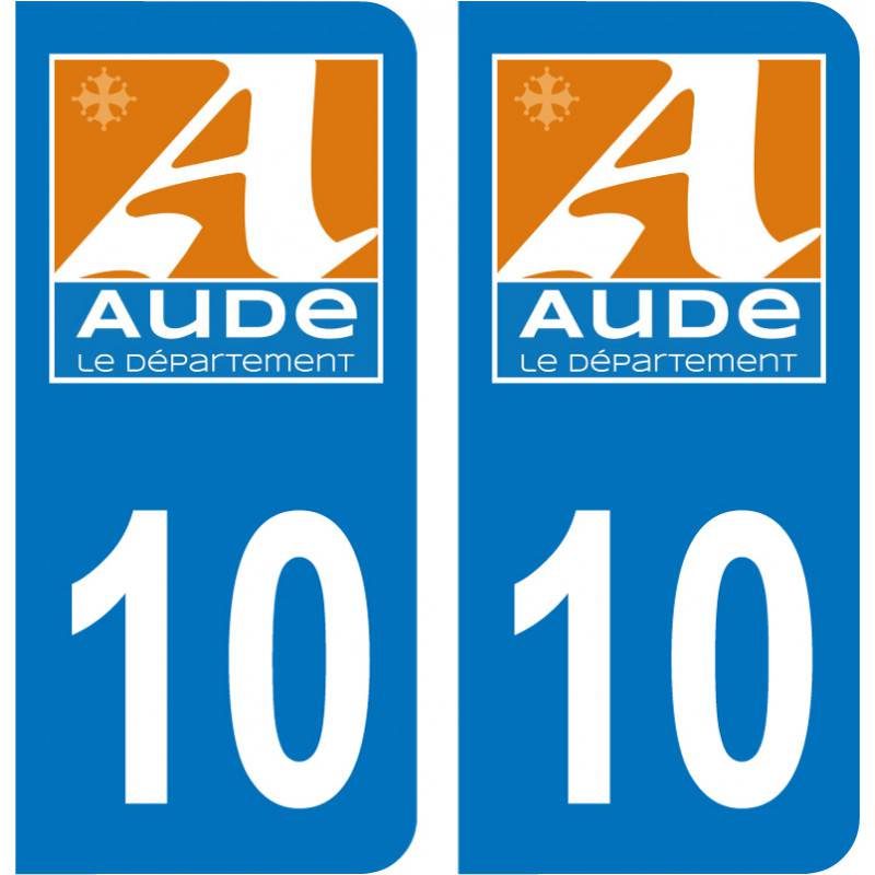 Adhesif Sticker Autocollant Pour Plaque D'immatriculation Aude 11 