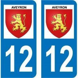 Sticker Plaque 12 Aveyron - 1