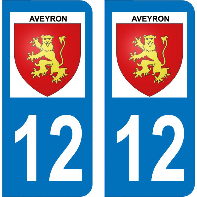 Sticker Plaque 12 Aveyron - 1