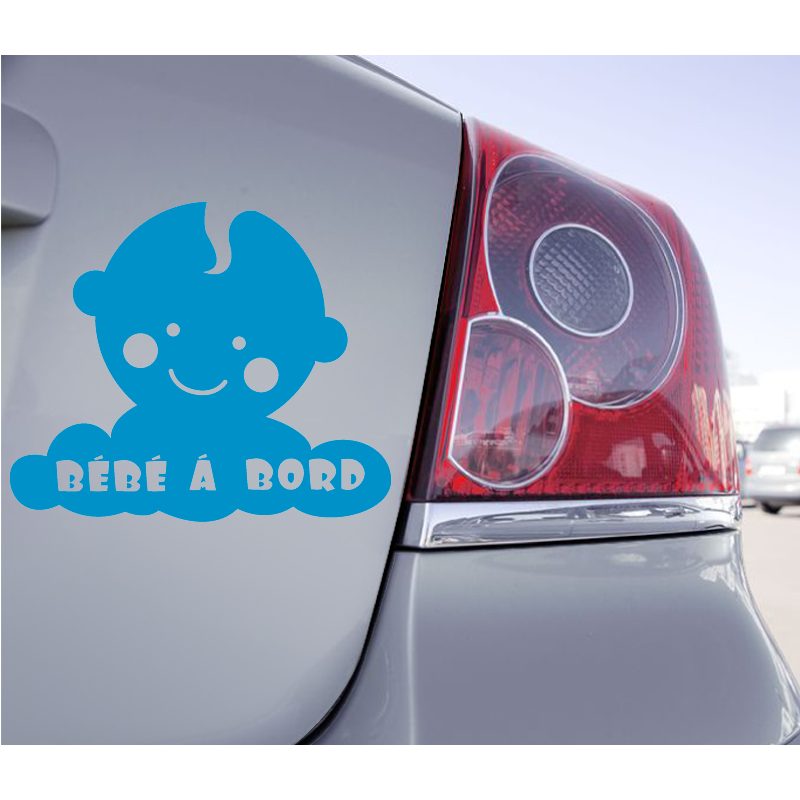 "Baby On Board" Car Window Sticker – Baby Shark Design, High-Quality Vinyl, White, 5" X 5.5"