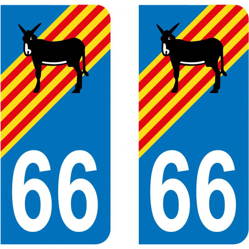 66 pays catalan burro autocollant plaque 