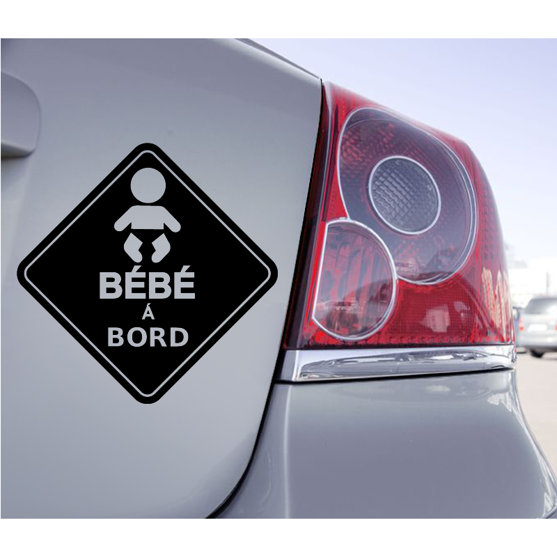 Panneaux d'avertissement de voiture pour bébé à bord, 2 stycken 71db