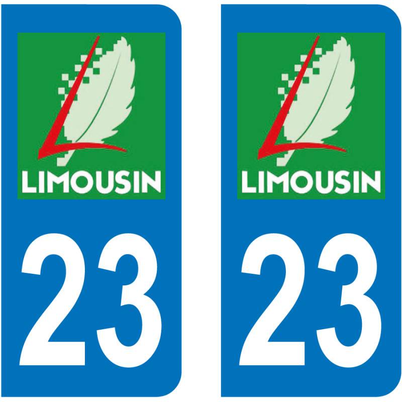 Autocollant Plaque 23 Creuse Autocollant Plaque 23 Creuse