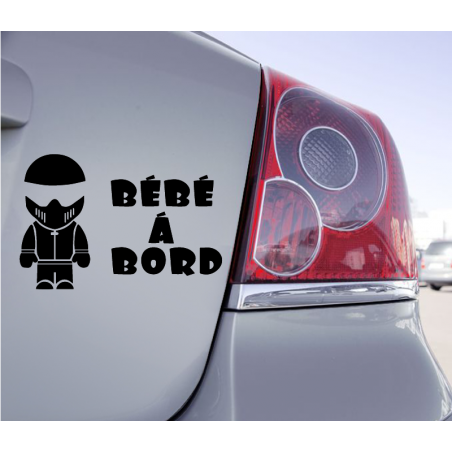 Autocollant Bebe A Bord Motard Mini Motard Zonestickers