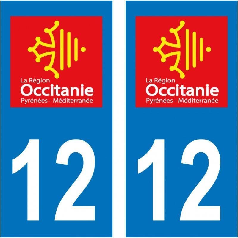 Autocollant Stickers plaque d'immatriculation DEPARTEMENT 11 OCCITANIE