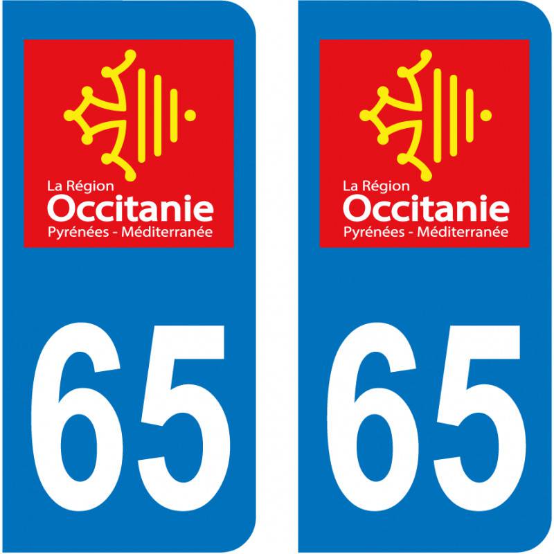 Autocollant Plaque 65 Hautes Pyrénées