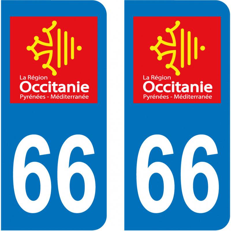 Autocollant Plaque 66 Pyrénées Orientales