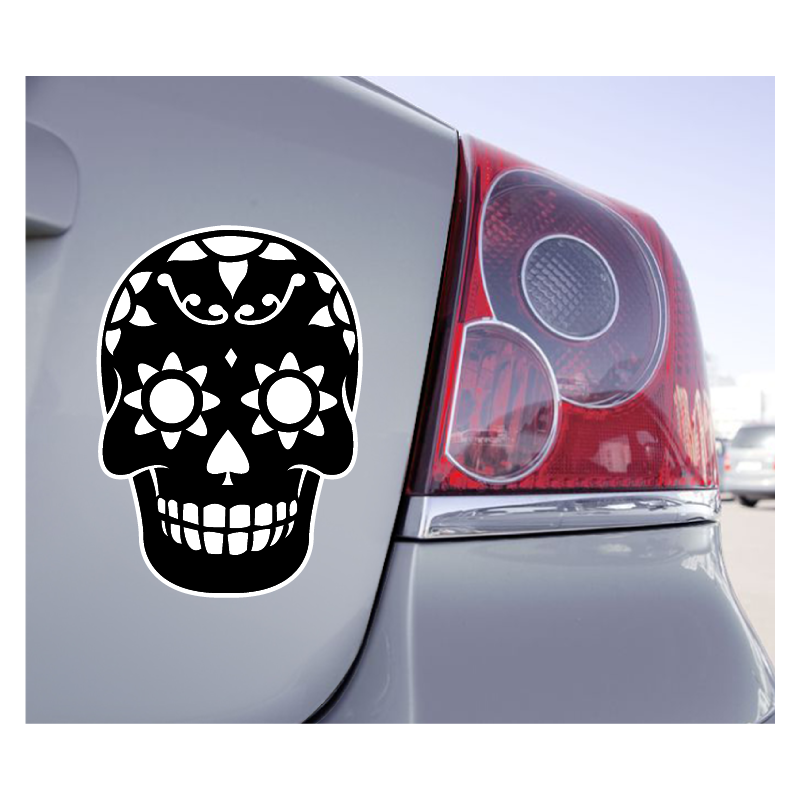 Sticker Tête De Mort Skull Mexicaine - 1