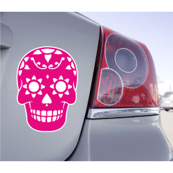 Sticker Tête De Mort Skull Mexicaine