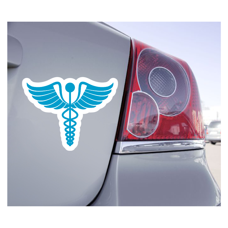 Sticker Voiture Caducée Autocollant Caducée
