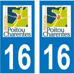 Sticker Plaque 16 Charente