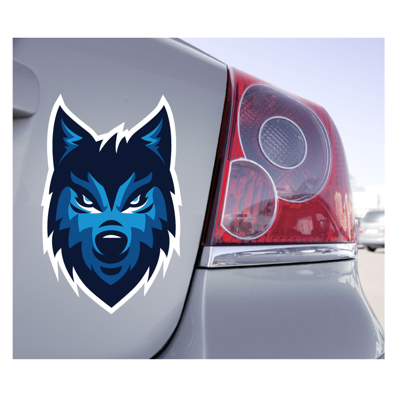 Sticker Loup  Bleu - 1