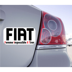 Sticker FIAT Femme Impossible à Tirer - 1