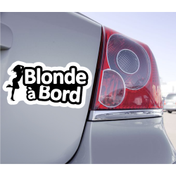 Sticker Blonde À Bord Pin-Up - 1