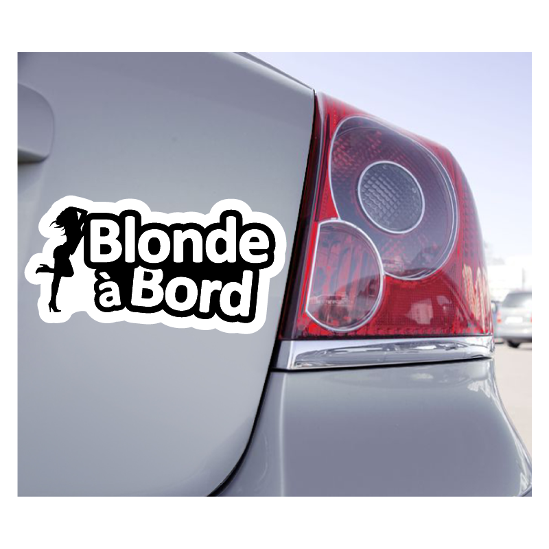 Sticker Blonde À Bord Pin-Up - 1