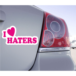 Sticker I Love Haters - 10