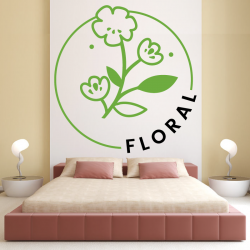 Autocollant Rose Floral Nature - 1