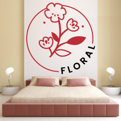 Autocollant Rose Floral Nature - 28