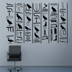 Autocollant écriture hiéroglyphes égyptien - 1