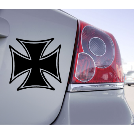 Lot De 6 Stickers Autocollants Croix De Malte Et Tête De Mort - Marque ADS - Neuf Sous Blister