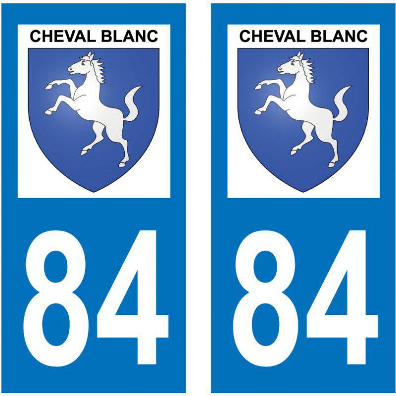 Sticker Plaque Cheval-Blanc 84460