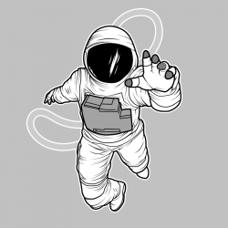 Autocollant Astronaute - 2
