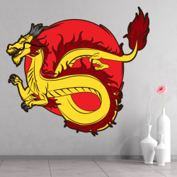 Autocollant Dragon oriental - 1
