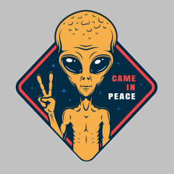 Autocollant Extraterrestre Game In Peace - 2