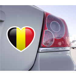 Sticker Love Drapeau Belgique - 1