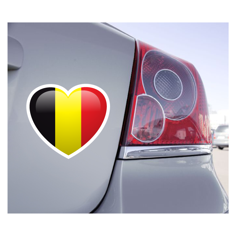 Sticker Love Drapeau Belgique - 1