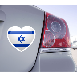 Sticker Love Drapeau Israel - 1