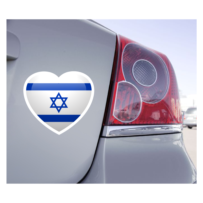 Sticker Love Drapeau Israel - 1