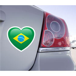 Sticker Love Drapeau Brésil - 1