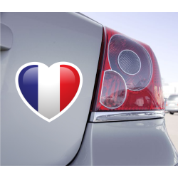 Sticker Love Drapeau France - 1