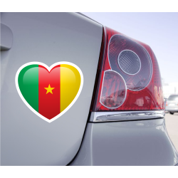 Sticker Love Drapeau Cameroun - 1